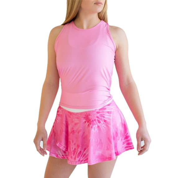 Faye+Florie Women's Sleeveless Tie Back Tank (Large, Light Pink)