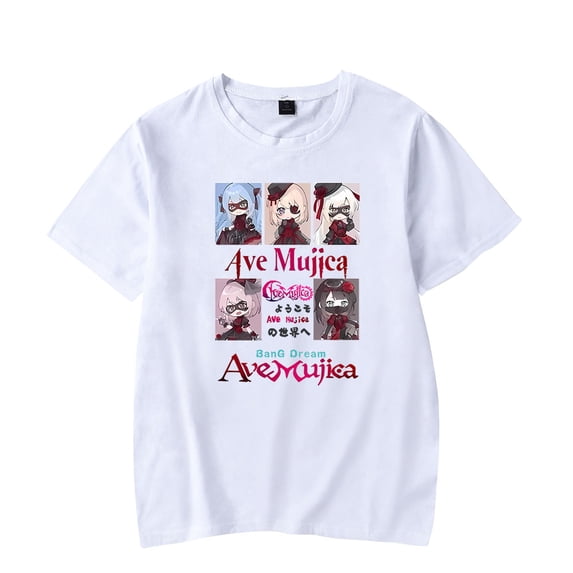 BanG Dream! T-shirt Classic Anime Logo Neutral Casual Street Harajuku Style Couple Short-sleeved Top