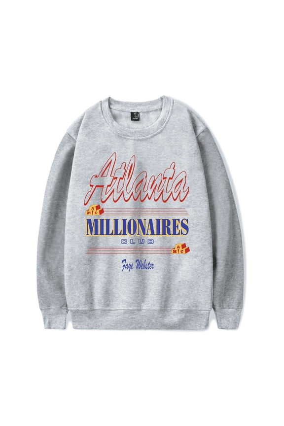 Faye Webster Merch Sweatshirt Atlanta Millionaires Club Long Sleeve Crewneck Hoodie Men Women Sweatshirts Streetwear