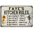 thumbnail image 1 of Faye's Kitchen Rules Chic Sign Vintage Décor 8 x 12 Matte Finish Metal 108120032312, 1 of 1