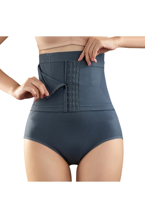 Panties For Women High Waist Tummy Control Butt Lifting Shapewear Compression Slimming Panties Blue XXL