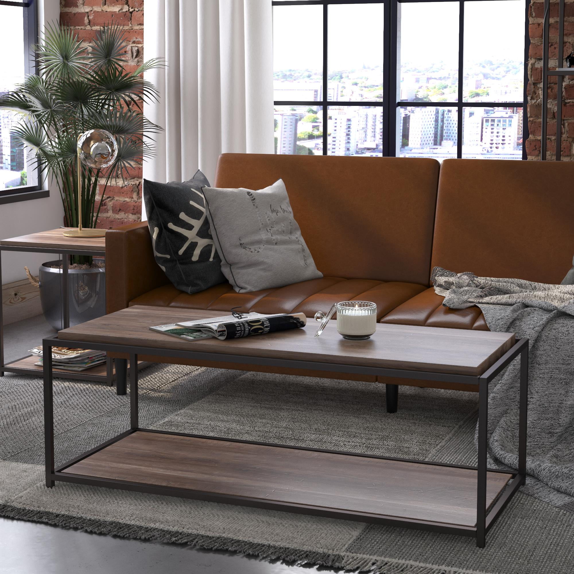 Ameriwood Home Fayette Coffee Table, Weathered Oak