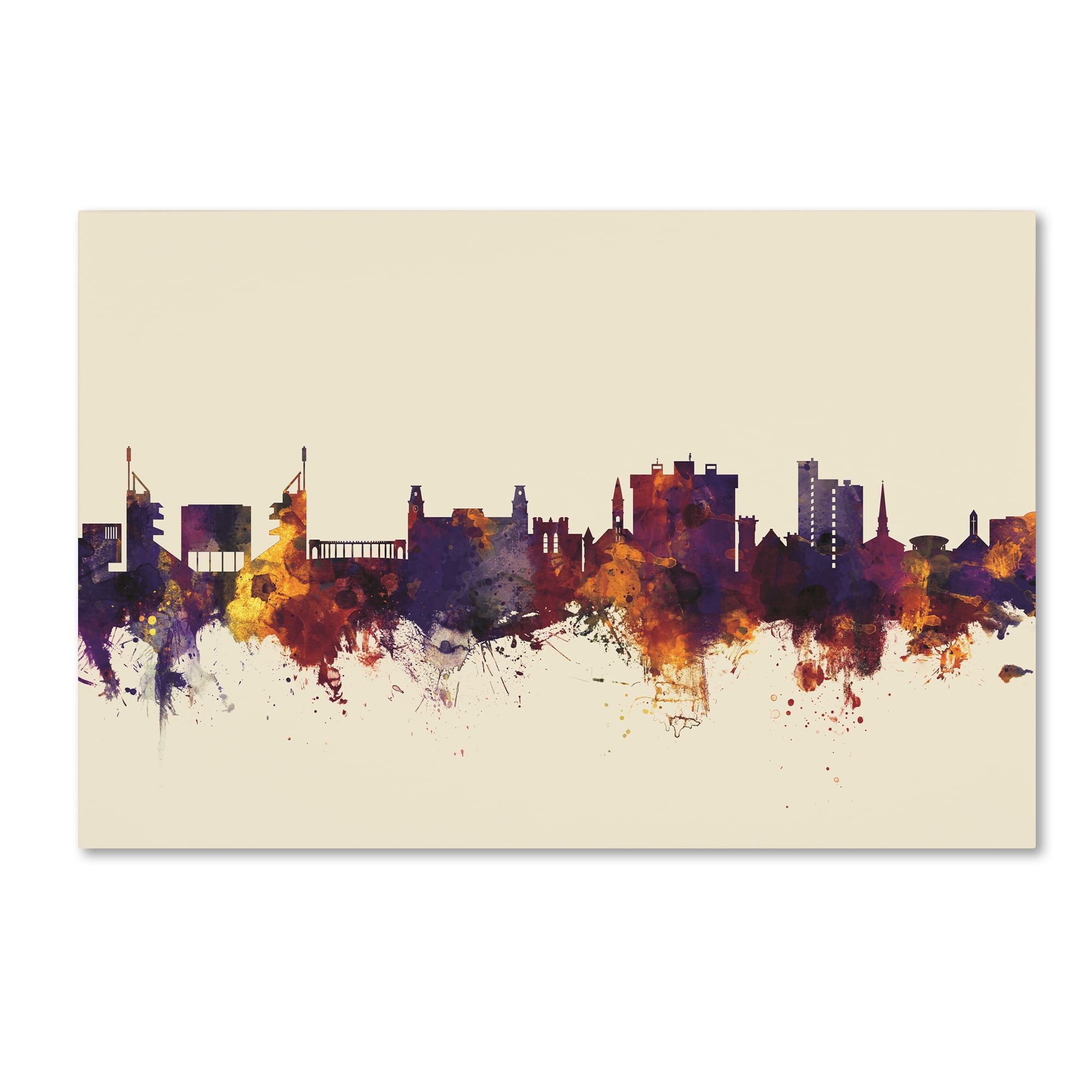 Fayetteville Arkansas Skyline IV' Canvas Art by Michael Tompsett
