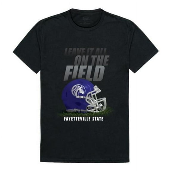 Fayetteville State University Broncos Gridiron T-Shirt, Black - Large