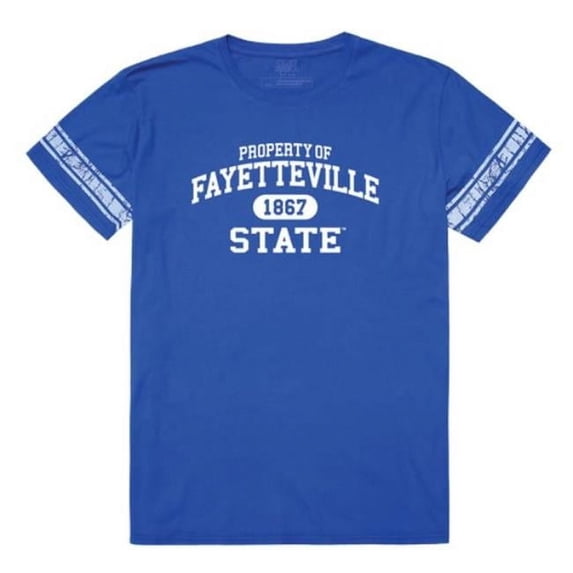 Fayetteville State University Broncos Property Football T-Shirt, Royal - Extra Large