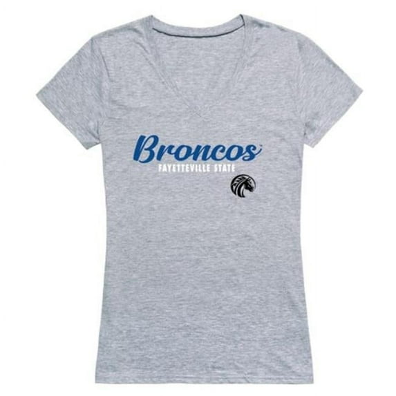 Fayetteville State University Broncos Script T-Shirt, Heather Grey - Small