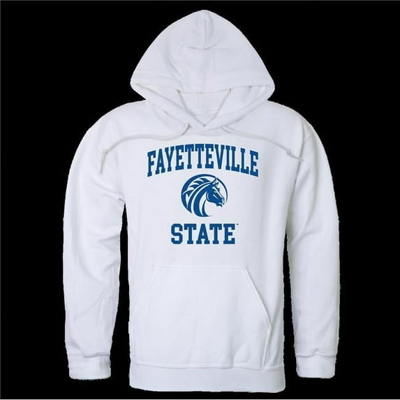 Fayetteville State University Broncos Seal Hoodie, White - Extra Large