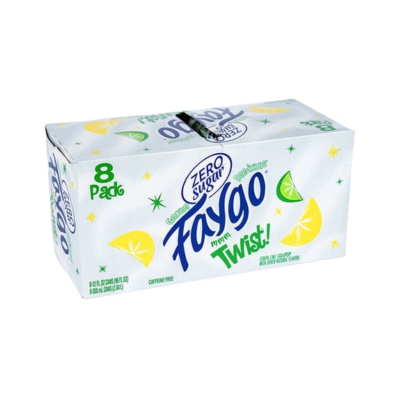 Faygo Zero Sugar Twist! Soda Pop 8 - 12 fl oz Cans