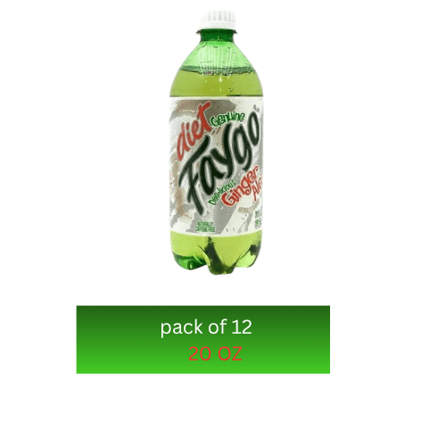 Faygo Extra Dry Naturally Flavored Soda, 20 fl oz Bottles, 12 Pack Crisp & Refreshing, Caffeine-Free Soft Drink