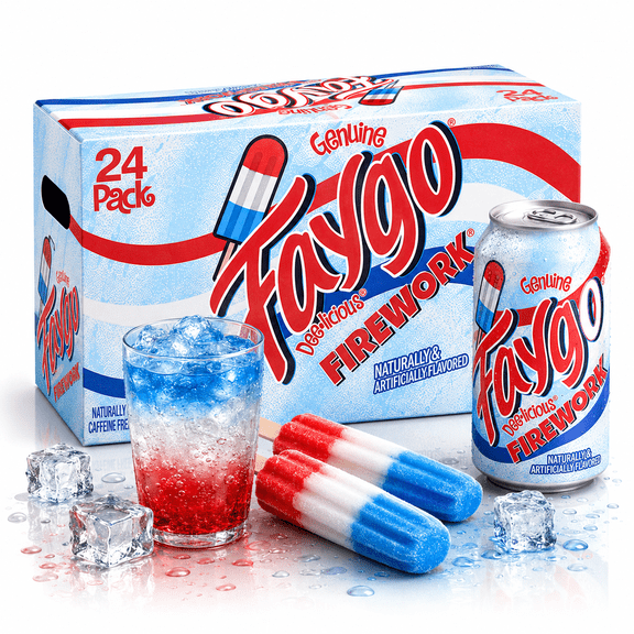 Faygo Firework Soda Pop 12 Fl Oz Cans 24 Pack Refreshing Soft Drink Soda