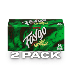 Faygo Ginger Ale Soda, 12 fl oz Cans, 2 Pack – Crisp & Refreshing Ginger Flavor, Caffeine-Free Soft Drink