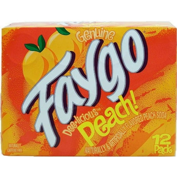 Faygo Peach Soda, 12 Fl. Oz., 12 Count