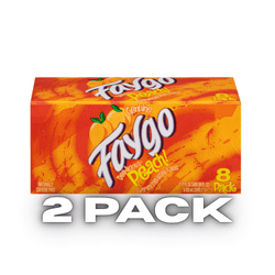 Faygo Peach Soda Pop, 12 fl oz Cans, 2 Pack  Juicy Peach Flavor, Caffeine-Free Soft Drink