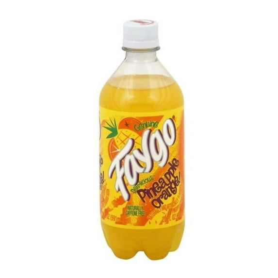 Faygo Pineapple Orange 20 Oz Soda Pop Bottles, Quantity of 12