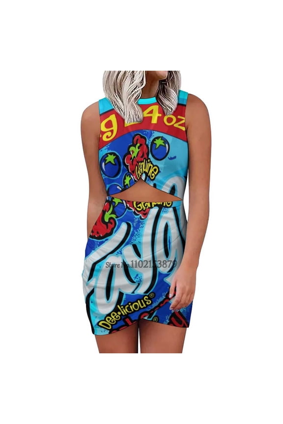 Faygo Raspberry Blueberry Square Neck Dress Back Lacing Backless Dress Elegant Beach Party Dress Korean Faygo Raspberry