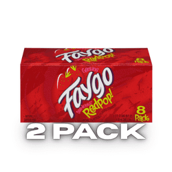 Faygo Redpop Strawberry Soda, 12 fl oz Cans, 2 Pack Sweet & Fruity Flavor, Caffeine-Free Soft Drink