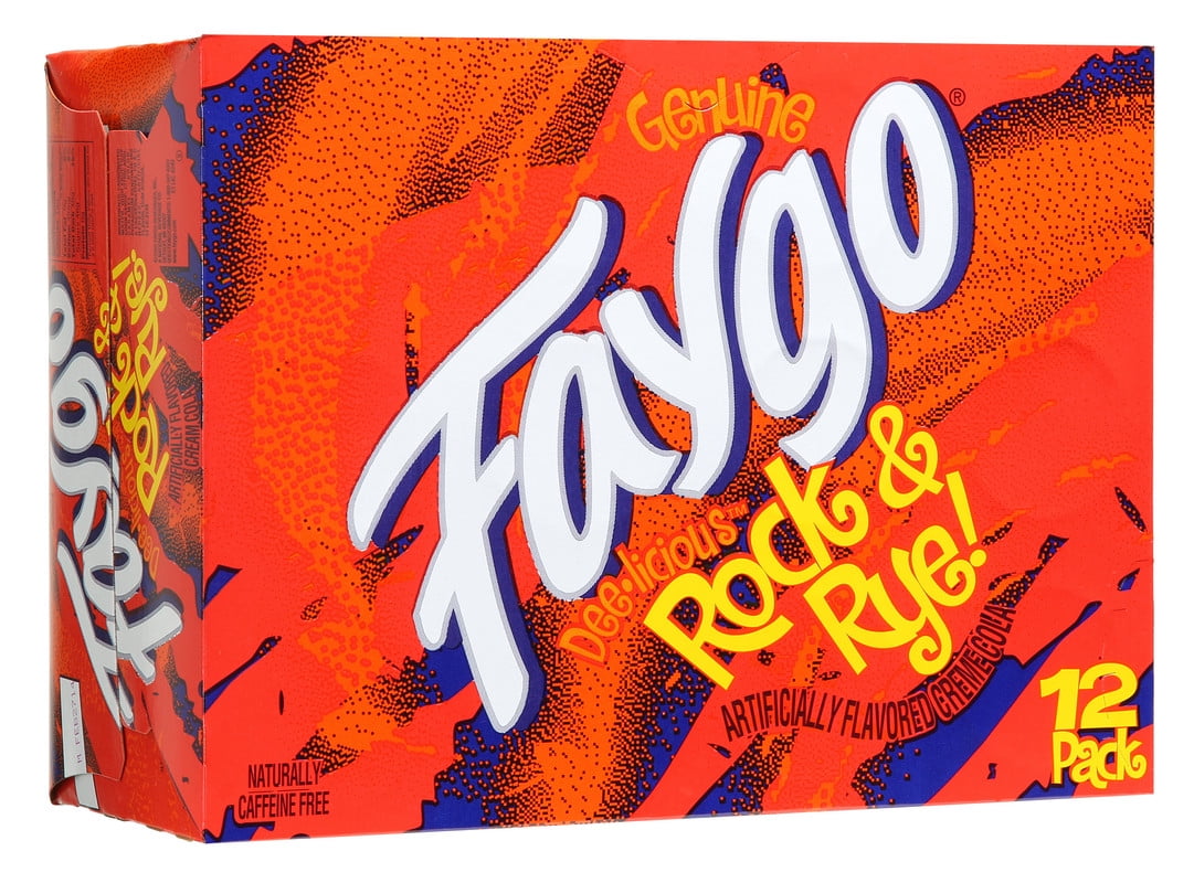 Faygo Rock & Rye Cream Soda Pop, 12 Fl Oz, 12 Pack Cans