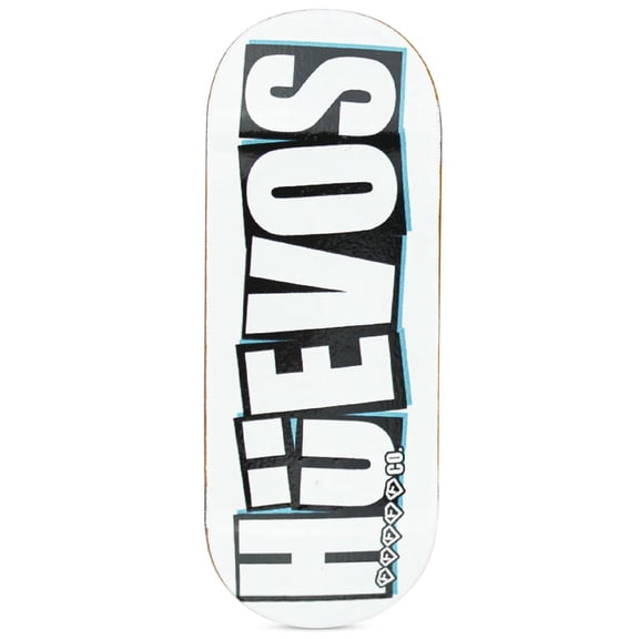 Faymus x DK Huevos White Popsicle 36mm Fingerboard Deck Maple Wood Mini Skateboard Deck with Foam Grip Tape