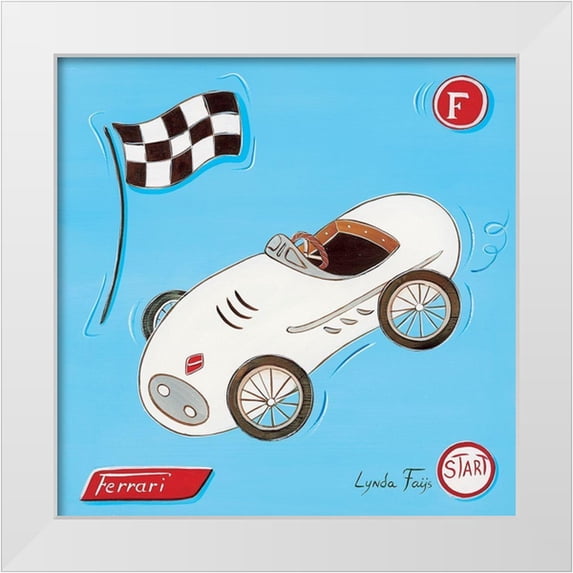 Fays, Lynda 15x15 White Modern Wood Framed Museum Art Print Titled - Grand prix I