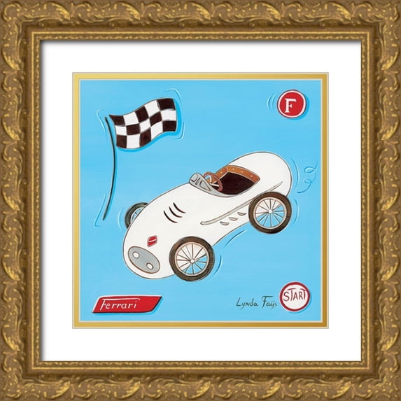 Fays, Lynda 26x26 Gold Ornate Wood Framed with Double Matting Museum Art Print Titled - Grand prix I