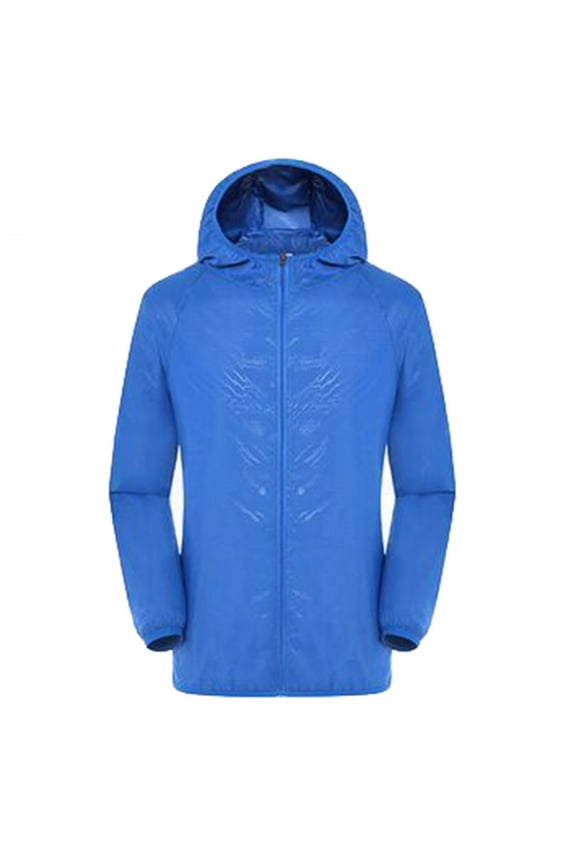 50% off Clear Rain Jacket Waterproof Coat Women Men Windproof Jacket Outdoor Bicycle Sports Quick Dry Windbreaker Coat Top,Blue M