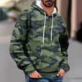 thumbnail image 1 of Fayshow0 Camouflage Hoodies Men Military Style Fleece Hooded Coat Men's Printed Fashionable Casual Drawstring Pocket Long Sleeved Hooded Sweatshirt Purple, 1 of 5