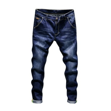 Fayshow0 Deals Up to 50% off Mens Jeans Bootcut Men's Casual Vintage Wash Hip Hop Work Trousers Pants