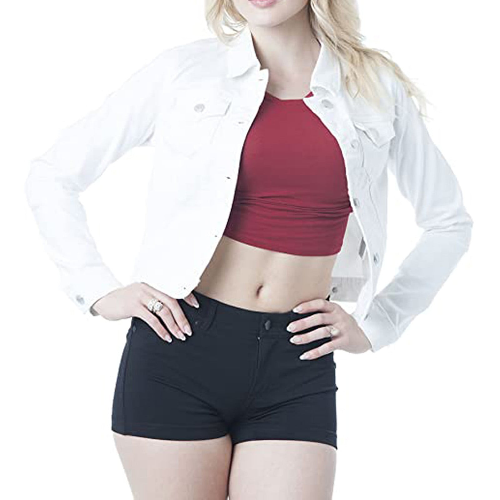 Fayshow0 Plus Size Clearance Womens Jean Jackets Cheap 25. Or Less