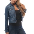 thumbnail image 1 of Fayshow0 Save Up under 50% Plus Size Womens Jean Jackets Lightweight Womens Casual Long Sleeve Cardigan Jacket Lady Coat Jumper Slim Coat,Multicolor M, 1 of 3