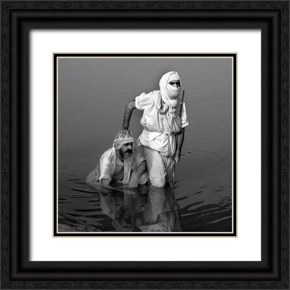 Fazel, Sima 12x12 Black Ornate Wood Framed with Double Matting Museum Art Print Titled - Baptism
