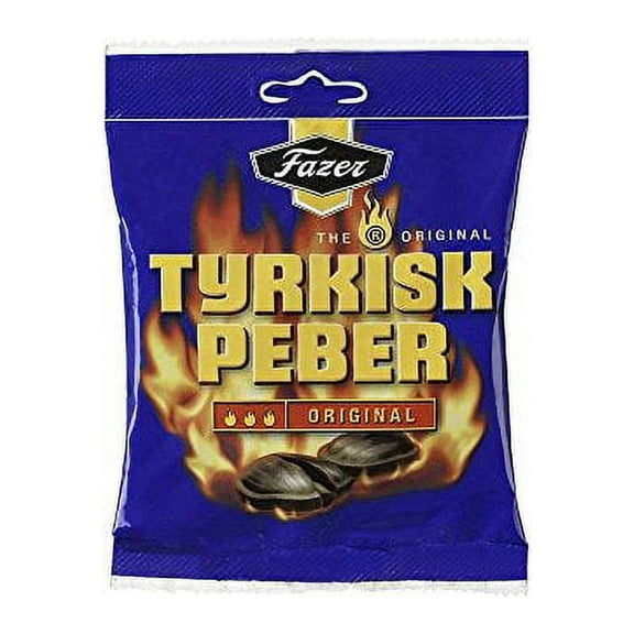 Fazer Tyrkisk Peber Original Hot Salmiak & Pepper Candy 1 x Bag of 150g