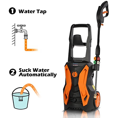 Fazil Electric Pressure Washer 4000 PSI 2.8 GPM High Pressure Washer, Electric Power Washer with 5 Adjustable Nozzles,Car Washer,High Pressure Clean Machine for Home,Patios,Drivewa