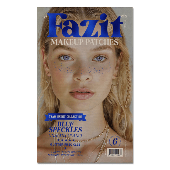 Fazit Glitter Freckle Makeup Patches, Blue Spirit Speckles, 6 Count