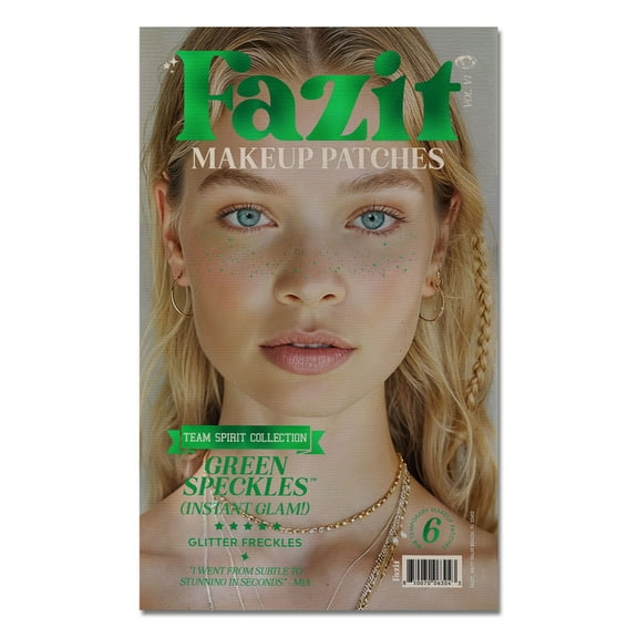 Fazit Glitter Freckle Makeup Patches, Green Spirit Speckles, 6 Count