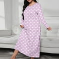 thumbnail image 1 of Fazvaoo Nightgowns for Women Plus Size Long Sleeve Long Nightgowns Casual Pajama(Pink,Size S-5XL), 1 of 6
