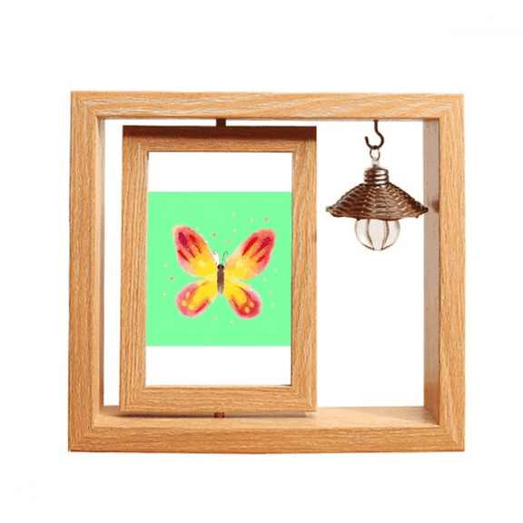 Fazzling Fairness Exquisite Wooden Rotating Picture Photo Frame 4x6