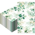 thumbnail image 1 of Fbasport 100 Pack Eucalyptus Greenery Guest Napkins - Disposable Paper Green Leaf hand paper towels for bathroom, Wedding, Anniversary, Holiday, Birthday, Baby Shower Decorative, 1 of 6
