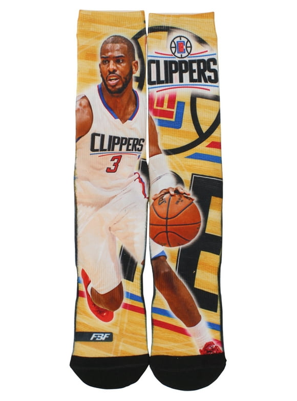 Fbf Originals Mens Chris Paul Los Angeles Clippers Center Court Socks Light Brown L, Color: Light Brown/Multi Color