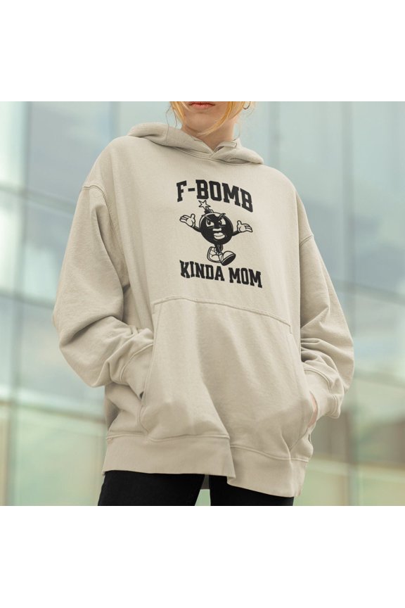 Fbomb Mom Hoodie Funny Gift For Christmas Oversized Moms Sweatshirt Fbomb Designs Mothers Day Present from Son Anniversary Husband Birthday