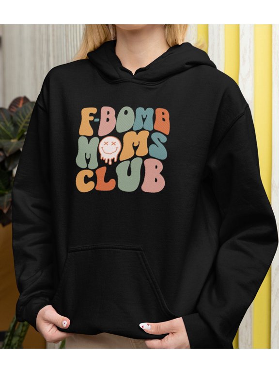 Fbomb Mom Hoodie Funny Gift For Christmas Oversized Moms Sweatshirt Fbomb Designs Mothers Day Present from Son Anniversary Husband Birthday