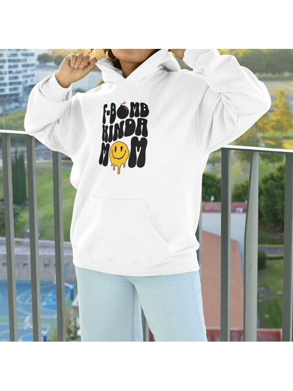 Fbomb Mom Hoodie Funny Gift For Christmas Oversized Moms Sweatshirt Fbomb Designs Mothers Day Present from Son Anniversary Husband Birthday