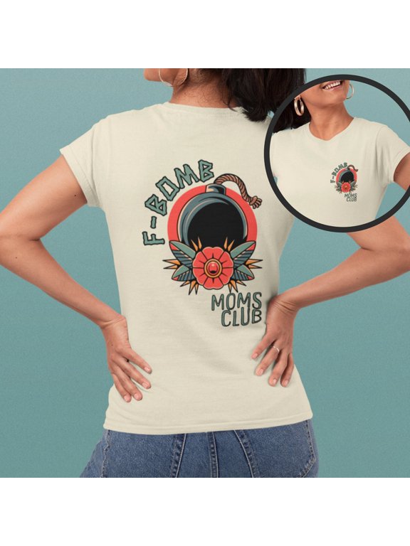 Fbomb Mom Shirt Funny Gift For Christmas Oversized Moms Tee Fbomb Designs Mothers Day Present from Son Anniversary Husband Shower Birthday