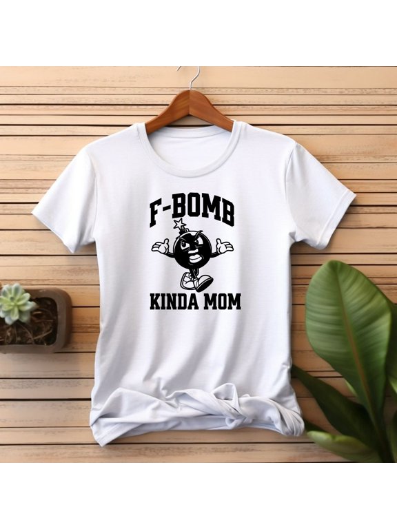 Fbomb Mom Shirt Funny Gift For Christmas Oversized Moms Tee Fbomb Designs Mothers Day Present from Son Anniversary Husband Shower Birthday