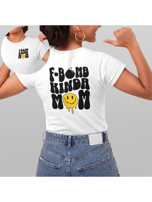 Fbomb Mom Shirt Funny Gift For Christmas Oversized Moms Tee Fbomb Designs Mothers Day Present from Son Anniversary Husband Shower Birthday