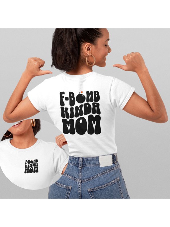 Fbomb Mom Shirt Funny Gift For Christmas Oversized Moms Tee Fbomb Designs Mothers Day Present from Son Anniversary Husband Shower Birthday