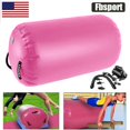 thumbnail image 1 of Fbsport 120*90cm Pink Inflatable Gymnastics Cylinder Yoga Exercise Fitness Gym Air Roller with Pump, 1 of 3