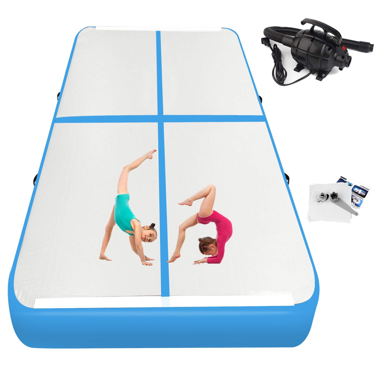 Fbsport 2m Width Blue 4m*2m*0.2m Air Track Floor Home