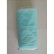 Fc 54"*3yd sparkle precut tull fabric aqua,100% polyester
