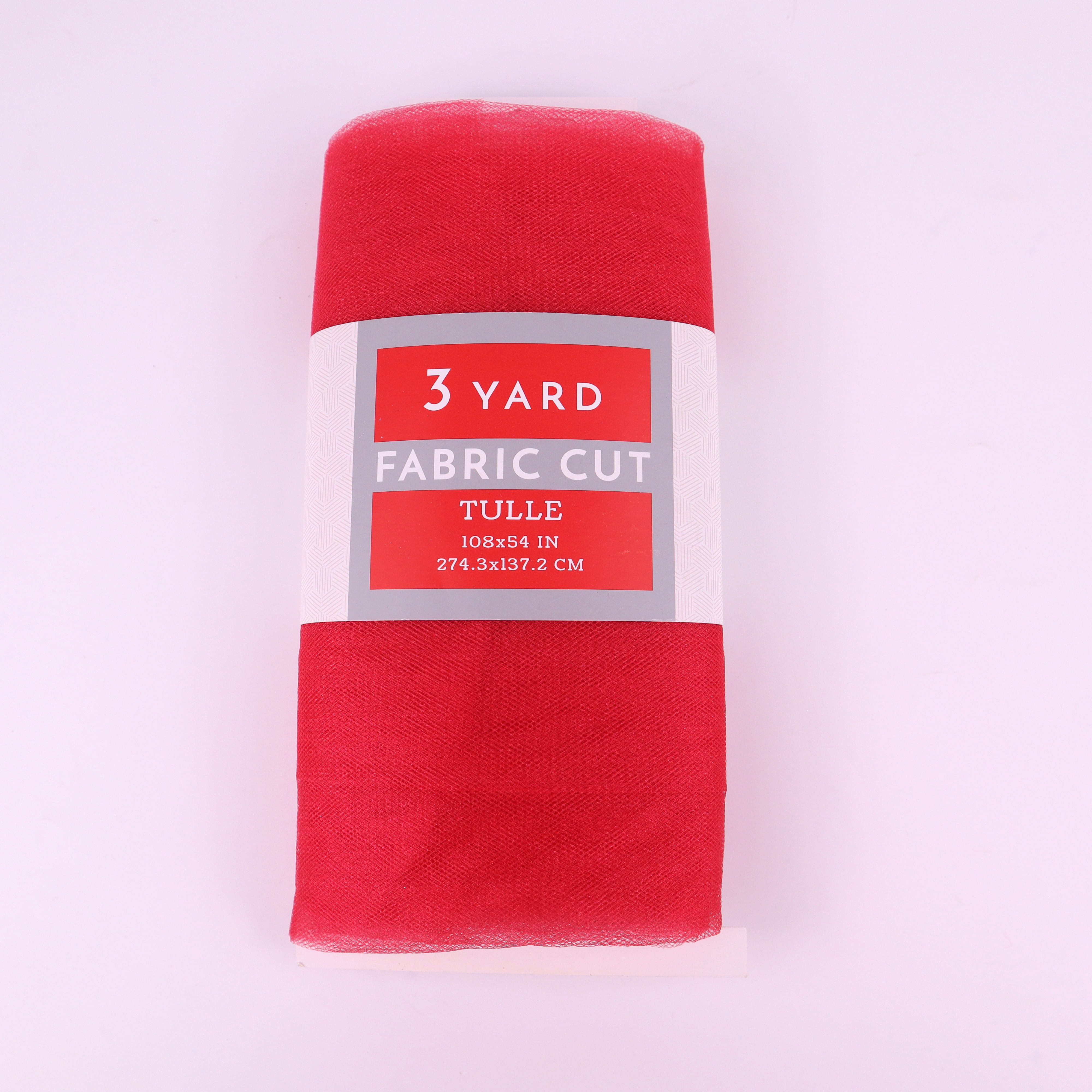 3 Yard Cut Sparkle Tulle Fabric, Poppy, 54" Wide for Apparel & Crafting, by Fuzhou