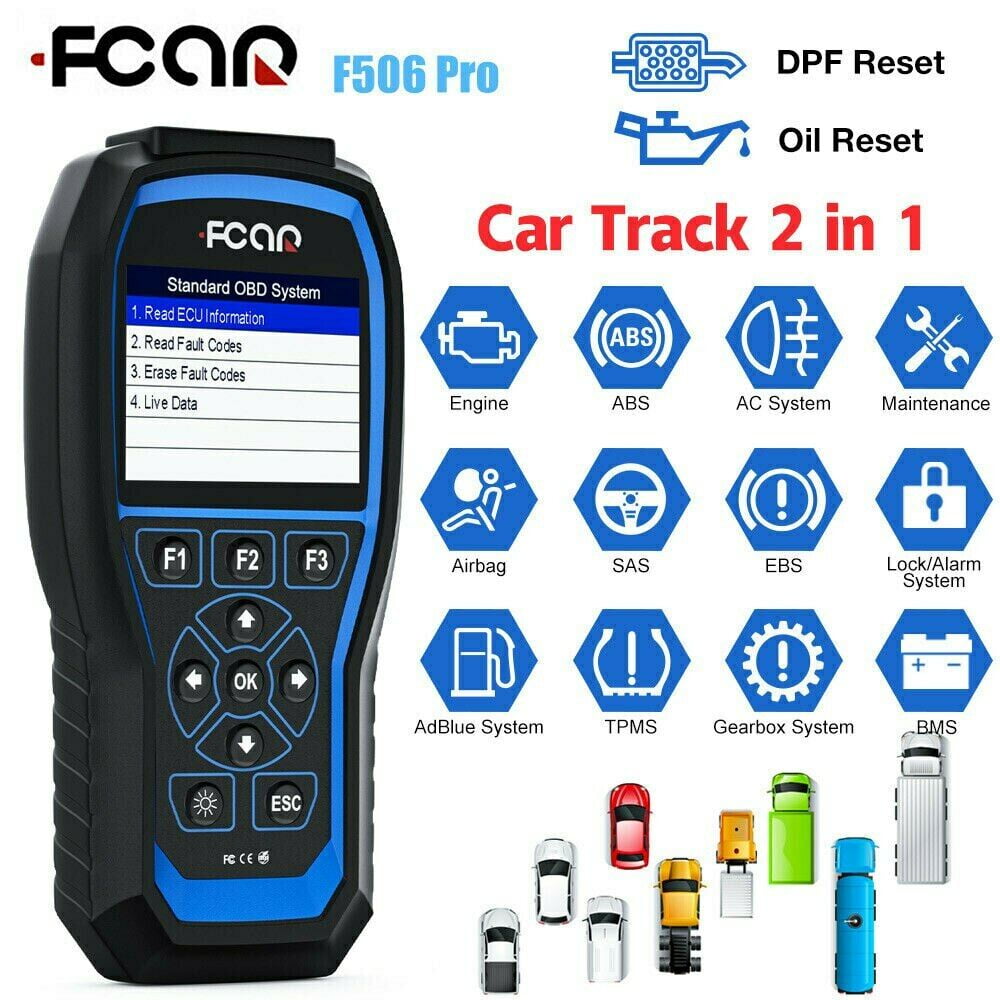 Fcar F506 Pro Heavy Duty Truck Scanner Full Systems HD OBD Scan with DPF Regeneration Oil Light